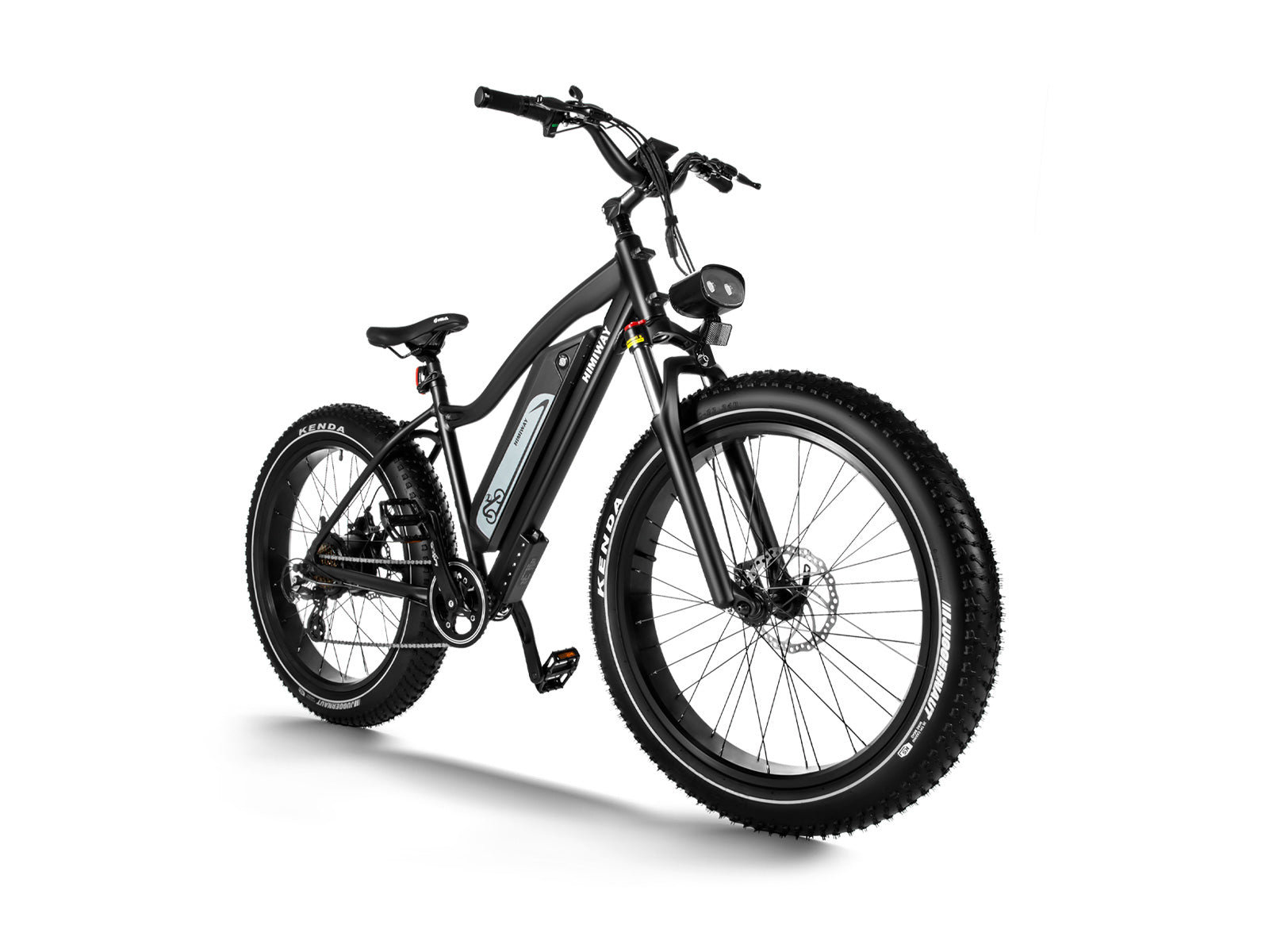 Himiway D3 Cruiser Step-Thru in Schwarz – E-Fatbike mit Kenda-Reifen, Federgabel und tiefem Einstieg für komfortable Fahrten auf jedem Terrain