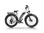 Himiway D3 Cruiser Step-Thru in Weiß – Komfortables E-Fatbike mit tiefem Einstieg, breiten Reifen und Gepäckträger, ideal für Alltag und Abenteuer